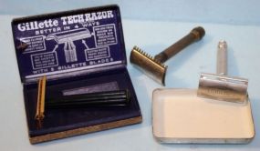 Three Gillette Tech Razors