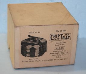 Chip Rack and Ashtray with Poker Chips