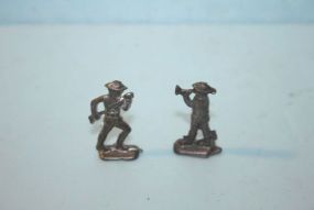 Two Small Cast Metal Soldiers