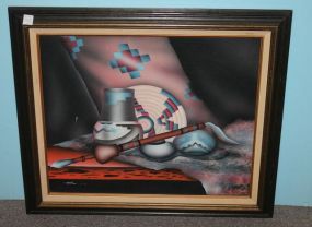 Oil Painting of Indian Items