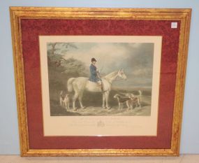 Color Lithograph "Bertha" Engraved by Edward Hacker