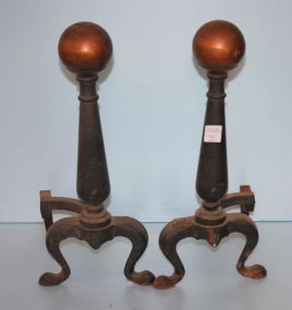 Pair of Iron Andirons