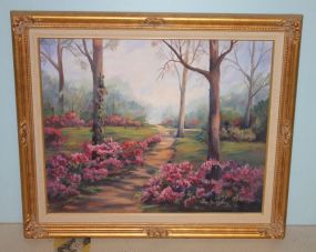 Oil on Canvas of "Strolling Along" by Ann Montgomery