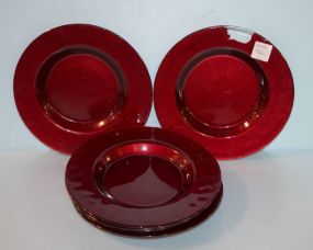 Set of Six Glass Plates