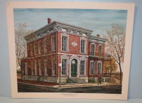Limited Edition Lithograph by C.G. Morehead 1970 "Old Southern Bank" Kentucky