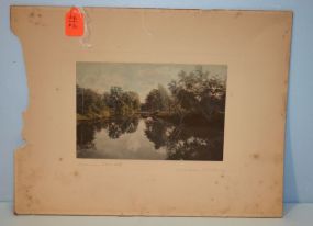 "Summer Couds" by Wallace Nutting - Print with Foxing