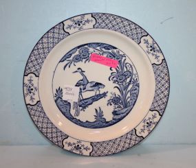 "Yuan" Wood and Sons English Blue and White Plate