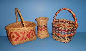 Group of Three Choctaw Baskets