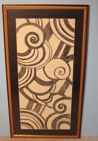 Walter Anderson Black and White Silk Screen "Clouds"