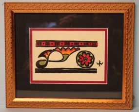 Walter Anderson Color Silk Screen "Flower Border"