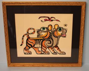 Walter Anderson Color Silk Screen "Tiger"