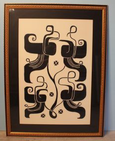 Walter Anderson Framed Black and White "Hummingbird"