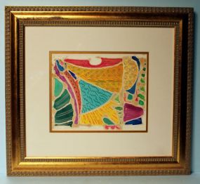 "There Goes Mayer Heart", signed Amelia Crumbley and framed