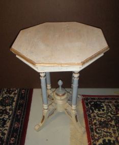 Octagonal "Shabby Chic" Victorian Style Table