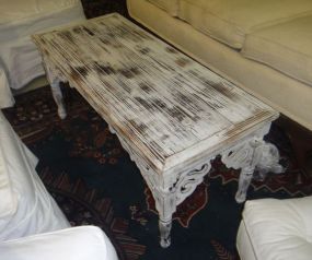 Painted White "Shabby Chic" Coffee Table