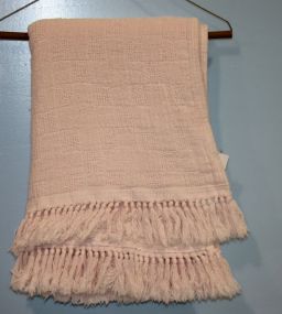 Soft Pink Cotton Throw