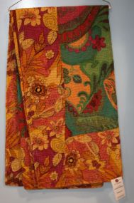 Abigails "Green Kantha" Multi-Color Tablecloth
