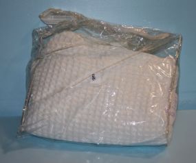 White Honeycomb Design Shower Curtain