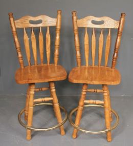 Two Bar Stools 19"w., 17"d., 43"h.