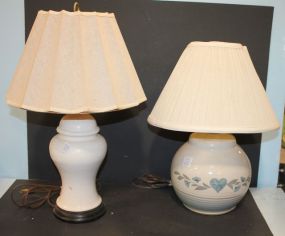 Two Decorative Table Lamps 22"h.