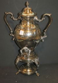 Silverplate Teapot with Warmer 21"h.