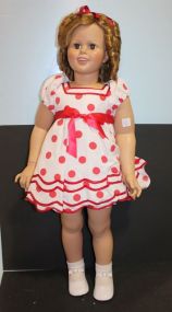 Large Vinyl Shirley Temple Doll 35"h.