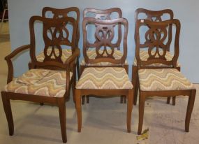 Set of Six French Provincial Side Chairs 17"w., 35"h.