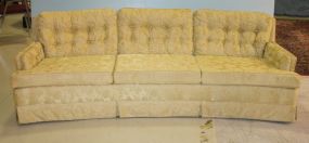 Three Cushion Upholstered Sofa 87"w., 29"h.