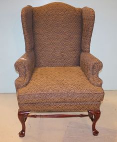 Queen Ann Style Wing Back Chair 32"w., 44"h.