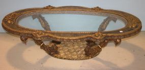 Decorative Glass Top Coffee Table 58"w., 28"d., 15"h.