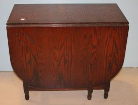 Turn Leg Drop Leaf Table 2 leaves 21"., 16"w., 24"d., 39"h.