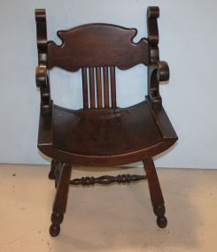 Antique Oak Captains Chair 22"w., 35"h.