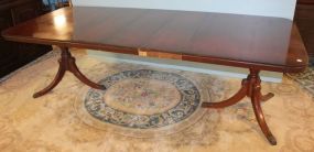 Duncan Phyfe Style Dining Table with Three Leaves Leaves: 3-12" Table: 62"w., 41"d., 30"h.