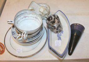 Lot of Porcelain, Small Wall Pocket 5"h.