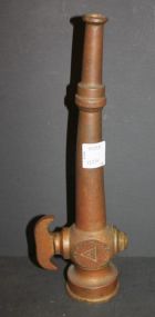Allen Fire Nozzle Approx. 1920's Chicago, 12"h.