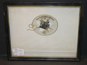 Framed Cigar Label Round-Up 1942 Framed Cigar Label Round-Up 1942, 9"h., 11"w.