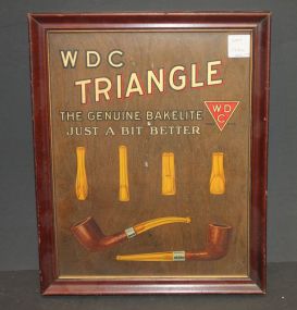 WDC Pipe Sign advertising, 13"h., 10"w.