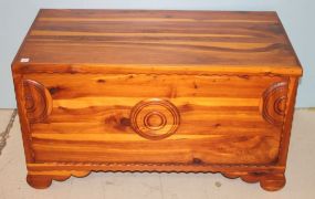 Cedar Chest has tray, 39"w., 22"h.