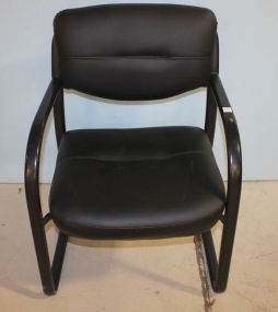 Metal and Leather Arm Chair 23"w., 33"h.
