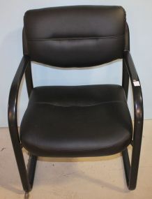 Metal and Leather Arm Chair 23"w., 33"h.
