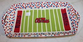 Ole Miss Tray has stadium design., 16"w., 8"d., 2"h.