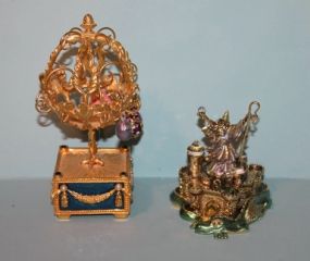 Two Kirks Folly "Dream Keepers" Trinket Box and a Joan Rivers Earring Stand Description