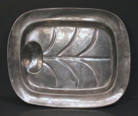 Large Rectangular Pewter "Tree of Life" Tray Description