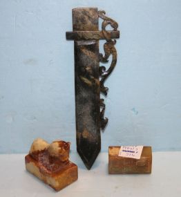 Group of Three Jade Pieces