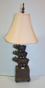 Resin Elephant Lamp