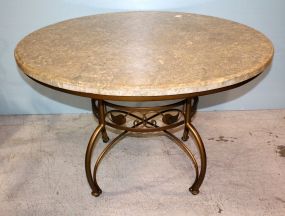 Marble Top Breakfast Table and Four Chairs