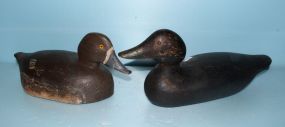 Two Antique Wooden Duck Decoys