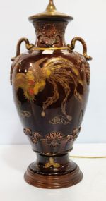 Relief Porcelain Oriental Lamp