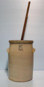 #5 Crock Butter Churn