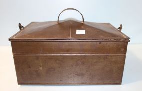 Large Tin Box with Tin Dividing Tray Inside
